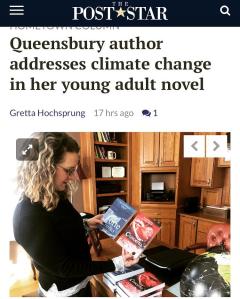 Author addresses climate change in YA novel